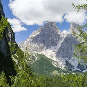 Monte Cristallo in the Dolomites of the Veneto, seen from west