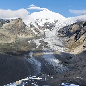 Mt. Johannisberg at Mt. Grossglockner with Pasterze glacier, which is retreating dramatically