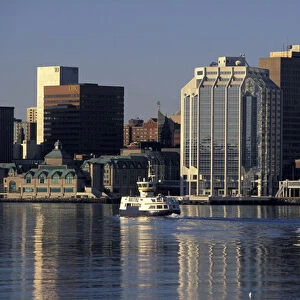 NA, Canada, Nova Scotia, Halifax Halifax skyline and ferry