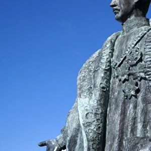 Portugal, Madeira, Monte. Statue of Beato Carlos de Habsburg, Emperor Charles I of Austria