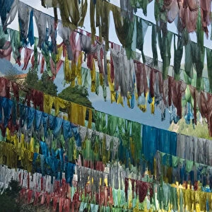 Prayer flags in the valley, Ngawa Tibetan and Qiang Autonomous Prefecture, western Sichuan