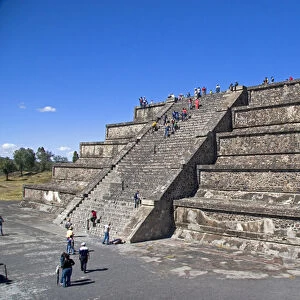The Pyramid of the Moon at Teotihuacan in the State of Mexico, Mexico