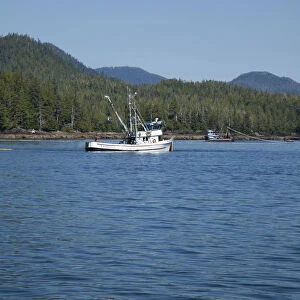 USA, Alaska, Ketchikan area, seiner fishing boat