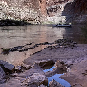 USA, Arizona. Float trip down the Colorado River, near Redwall Cavern