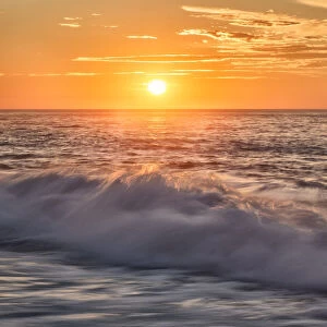 USA, California, La Jolla, Sunset at Boomer Beach