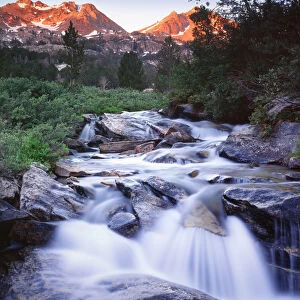 USA, Nevada. Stream runs through Lamoille Canyon in the Ruby Mountains. Credit as