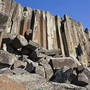 WA, Othello, Columbia National Wildlife Refuge, columnar basalt formation