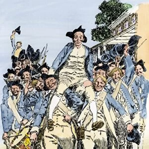 Declaration of Independence cheered in North Carolina, 1776