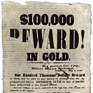 Reward poster for capture of Jefferson Davis