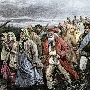 Russian political prisoners sent to Siberia, 1880s