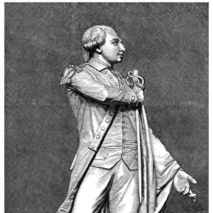 (1757-1834). French soldier and statesman. Statue by Frederic-Auguste Bartholdi erected at Union Square, New York City in 1876. Wood engraving from a contemporary American newspaper