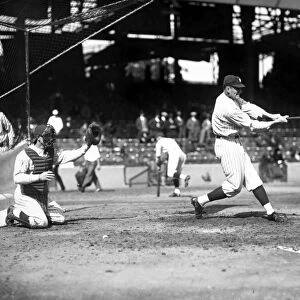 (1887-1946). American professional baseball player. Getting a hit, c1922