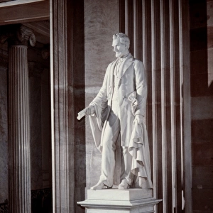 ABRAHAM LINCOLN STATUE. By Vinnie Ream Hoxie in Rotunda of U. S. Capitol