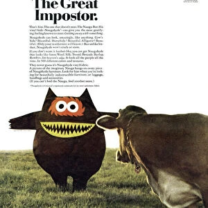 AD: FABRIC, 1967. American advertisement for Naugahyde Vinyl Fabric. Photograph, 1967
