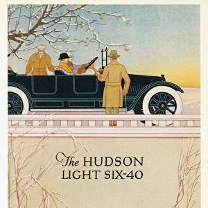 AD: HUDSON, c1914. American advertisement for Hudson Light Six-40 automobiles, c1914