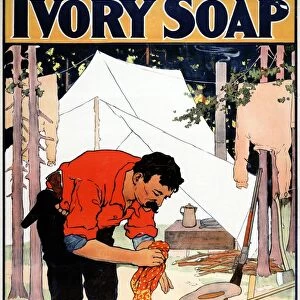 AD: IVORY SOAP, c1898. Advertisement for Ivory Soap. Lithograph, c1898