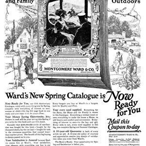 AD: MONTGOMERY WARD & CO. American advertisement for Montgomery Ward & Companys Spring catalog