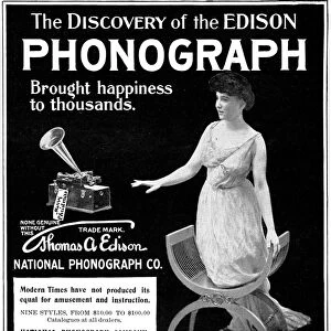 AD: PHONOGRAPH, 1901. American magazine advertisement for the Thomas A
