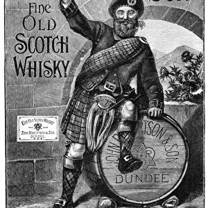 AD: SCOTCH WHISKY, 1893. English advertisement for John Robertson and Son scotch whisky