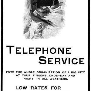 AD: TELEPHONE, 1901. American magazine advertisement for the New York Telephone Company
