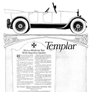 AD: TEMPLAR, 1918. American advertisement for The Templar Motors Corporation. Illustration