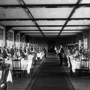ADIRONDACKS: HOTEL, c1890. Dining room at the Hotel Champlain in the Adirondacks, New York