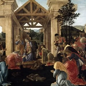 ADORATION OF MAGI. Wood, c1481-82, by Sandro Botticelli