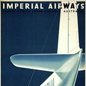 AIRLINE POSTER, 1936. British poster for Imperial Airways. Lithograph by Mark Severin