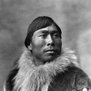 ALASKA: ESKIMO MAN, c1903. Eskimo man wearing fur clothing, Alaska