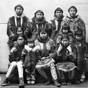 ALASKA: ESKIMOS. A group of Eskimos from Port Clarence, Alaska, brought to the