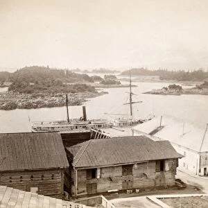 ALASKA: SITKA HARBOR, 1887. The harbor at Sitka, Alaska, 1887