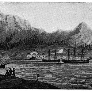 ALASKA: SITKA SOUND, 1814. The harbor of New Archangel (Sitka) in Sitka or Norfolk Sound