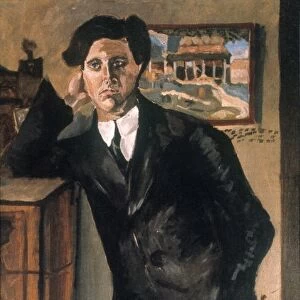ALBAN BERG (1885-1935). Austrian composer. Oil on canvas by Arnold Schoenberg