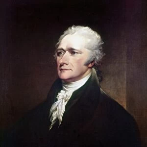 ALEXANDER HAMILTON (1755-1804). American politician. Oil on canvas, 1806, by John Trumbull