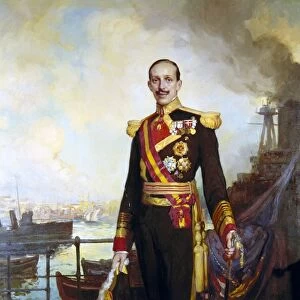 ALFONSO XIII OF SPAIN (1886-1941). King of Spain, 1886-1931. Painting, undated
