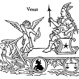 ALLEGORY OF VENUS, 1482. Allergoric representation of the planet Venus