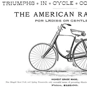 AMERICAN BICYCLE, 1890. American magazine advertisement, 1890