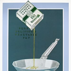 American magazine advertisement, 1921, for Wesson cooking oil by the Southern Cotton Oil Company