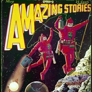 American science fiction magazine Amazing Stories, May 1929. Illustration by Frank R. Paul