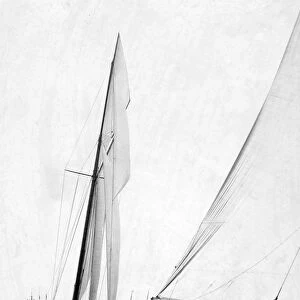 AMERICAs CUP, 1899. The American winner, Columbia and the British challenger
