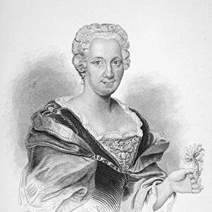 ANNA MARIA SIBYLLA MERIAN (1647-1717). German painter, engraver and naturalist. Steel engraving, 19th century
