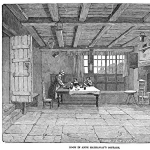 ANNE HATHAWAYs COTTAGE. Interior of the cottage of Anne Hathaway, wife of William Shakespeare