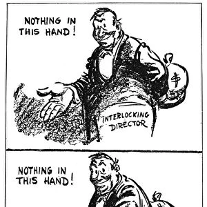 ANTI-TRUST CARTOON, 1914. Daniel R. Fitzpatricks comment on the Clayton Antitrust Act