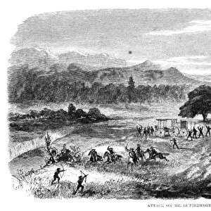 ARIZONA: APACHE ATTACK, 1864. Attack on U