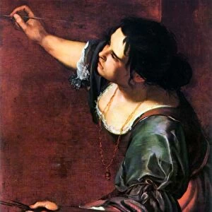 ARTEMISIA GENTILESCHI (c1597-after 1651). Italian painter. Self-portrait; oil on canvas