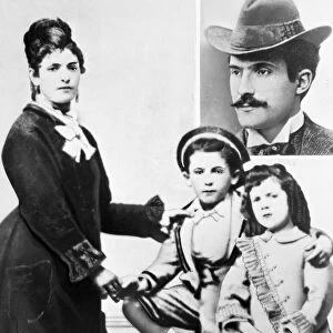 ARTURO TOSCANINI (1867-1957). Italian orchestral conductor. At age 8 with his sister