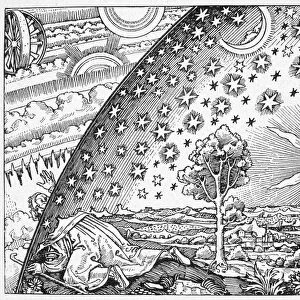 ASTRONOMER, 1530. A medieval astronmer trying to discover the secrets behind the Milky Way
