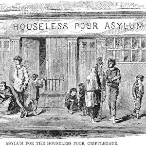 Asylum for the Houseless Poor, Cripplegate. Wood engraving from Henry Mayhews London Labour and the London Poor, 1861