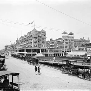 ATLANTIC CITY, c1901. A view of the Islesworth Hotel and Virginia Avenue in Atlantic City