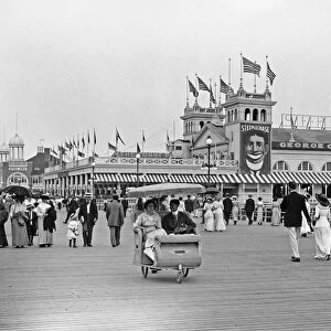 ATLANTIC CITY, c1905. Steeplechase and the boardwalk in Atlantic City, New Jersey